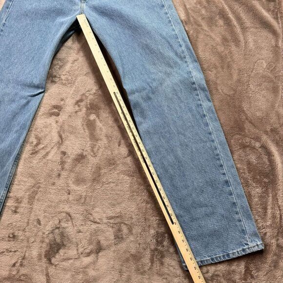 Faded Glory Men's Size 36x34 Light Blue Denim Jeans - Solid Mid Rise, Button Zip - Picture 8 of 10